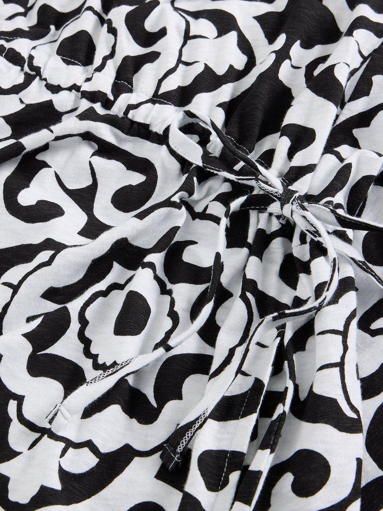 Freya Channel Beach Dress in BLK MLT - FLAT DETAIL
