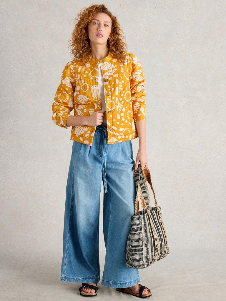 Arianne Cotton Jacket in CHART PR - MODEL FRONT