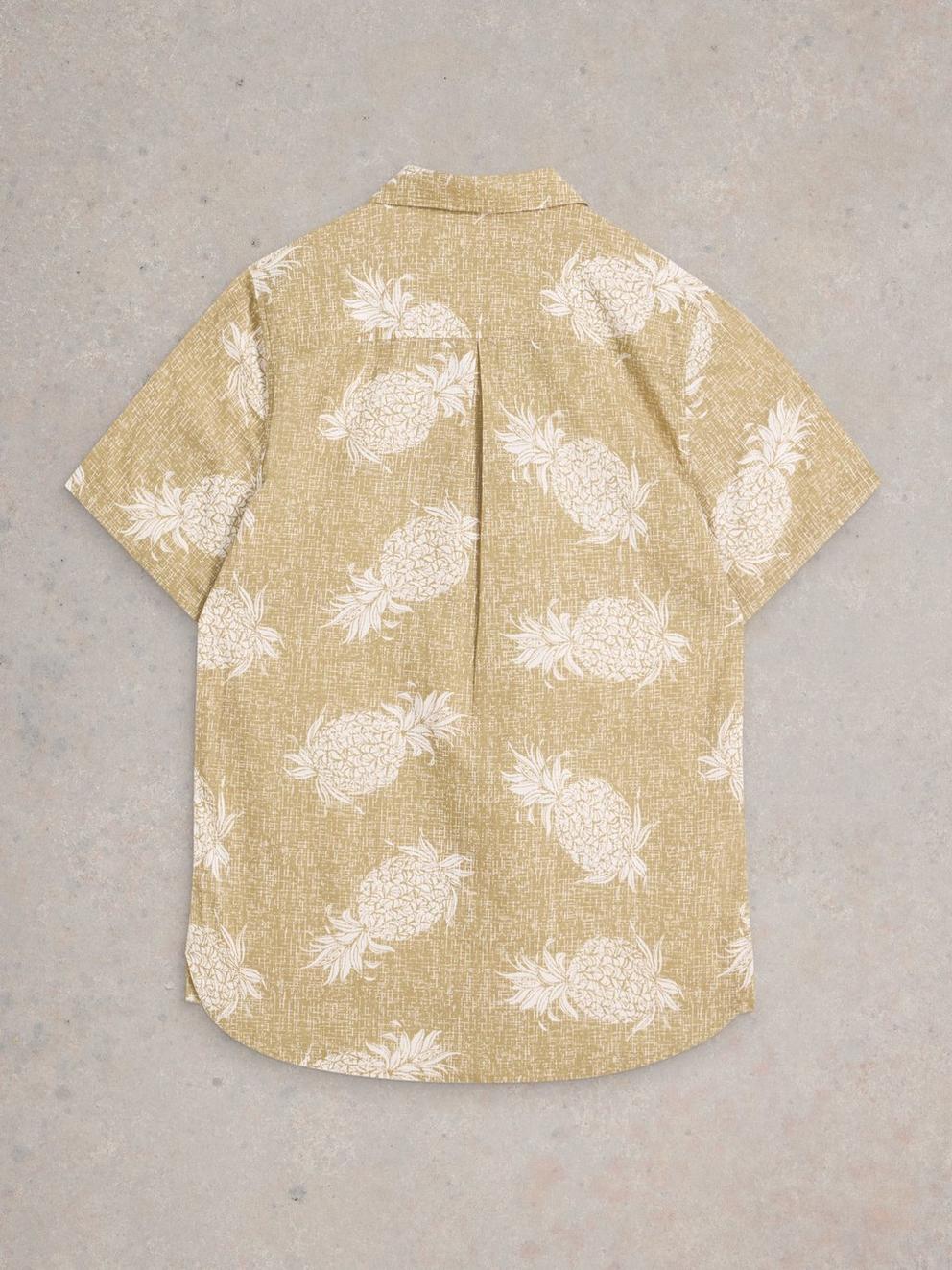 Hayle Pineapple Printed Shirt in GREEN PR - FLAT BACK