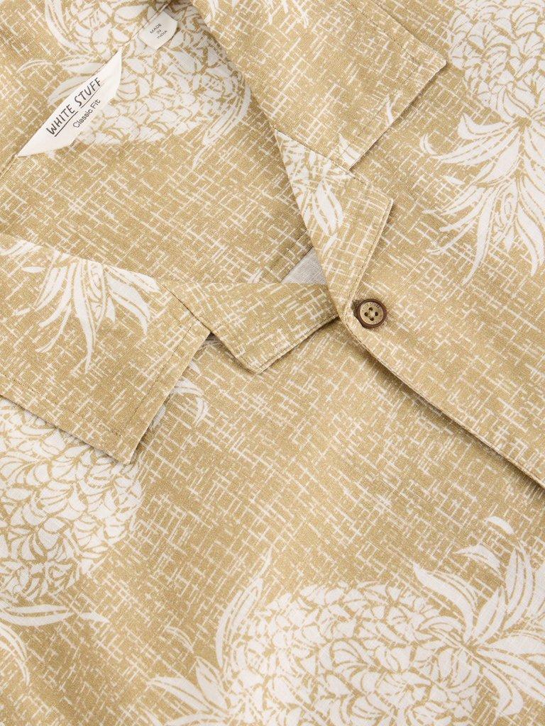 Hayle Pineapple Printed Shirt in GREEN PR - FLAT DETAIL