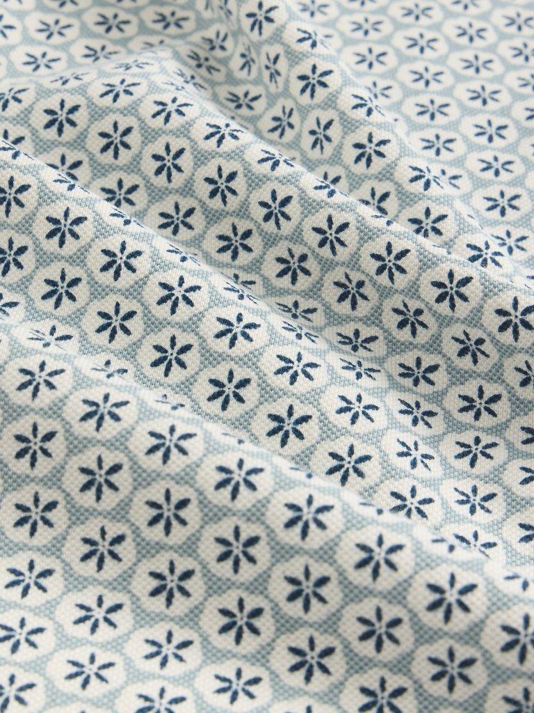 Geo Printed Polo in BLUE PR - FLAT DETAIL