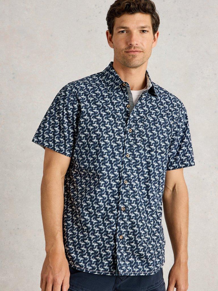 Finsbury Koi Printed Shirt in NAVY PR - LIFESTYLE