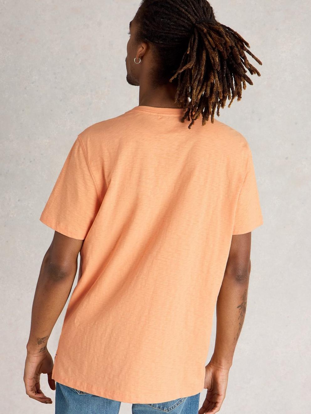 Abersoch Surfs Up Graphic Tee in PINK PR - MODEL BACK