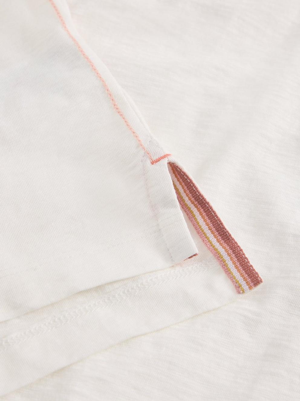 Abersoch Fishes Graphic SS Tee in WHITE PR - FLAT DETAIL