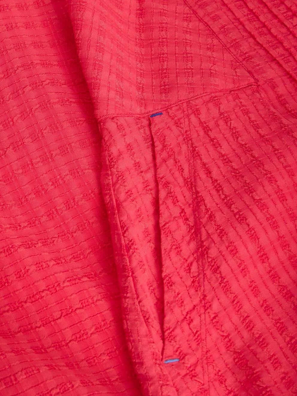 Charlotte Skirt Midi in DK PINK - FLAT DETAIL