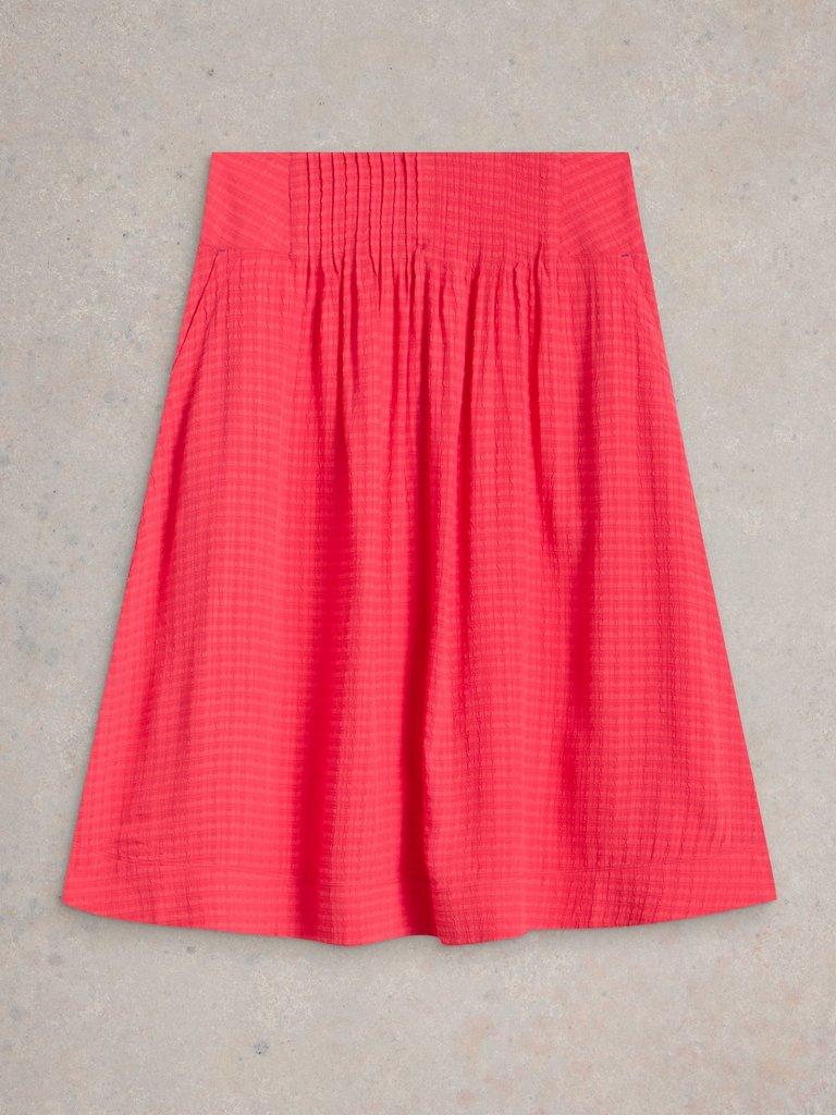 Charlotte Skirt Midi in DK PINK - FLAT FRONT