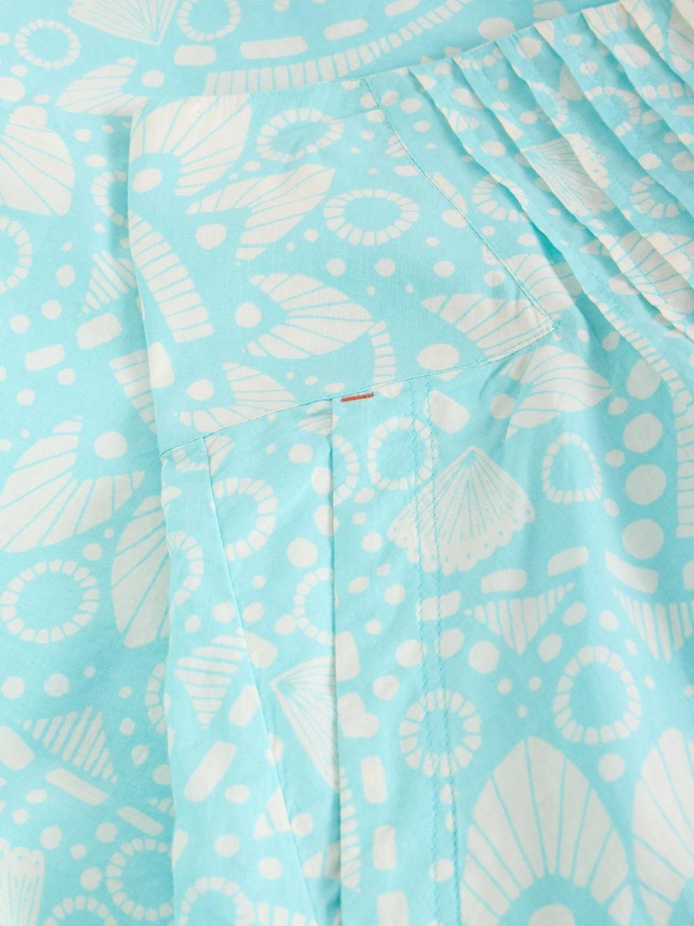Charlotte Midi Skirt in BLUE PR - FLAT DETAIL