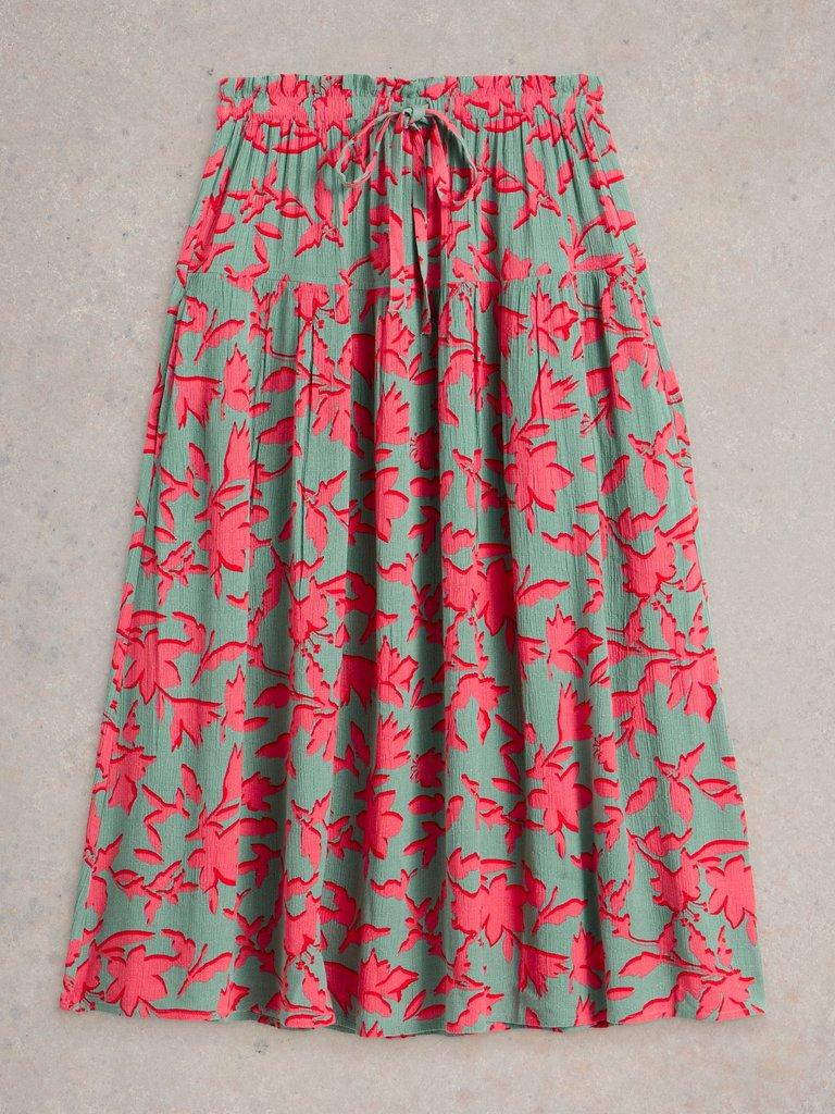Selma Midi Skirt in TEAL PR - FLAT FRONT
