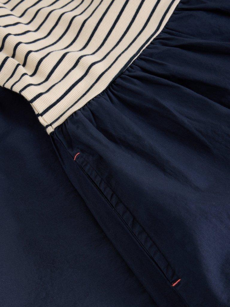 Shay Poplin Midi Dress  in DARK NAVY - FLAT DETAIL