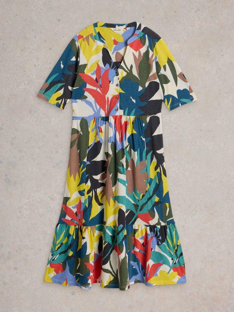 Naya Jersey Dress in BLUE MLT - FLAT FRONT