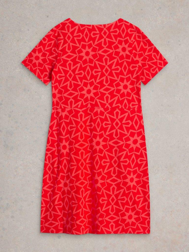 Ruby Jersey Dress in RED PR - FLAT BACK