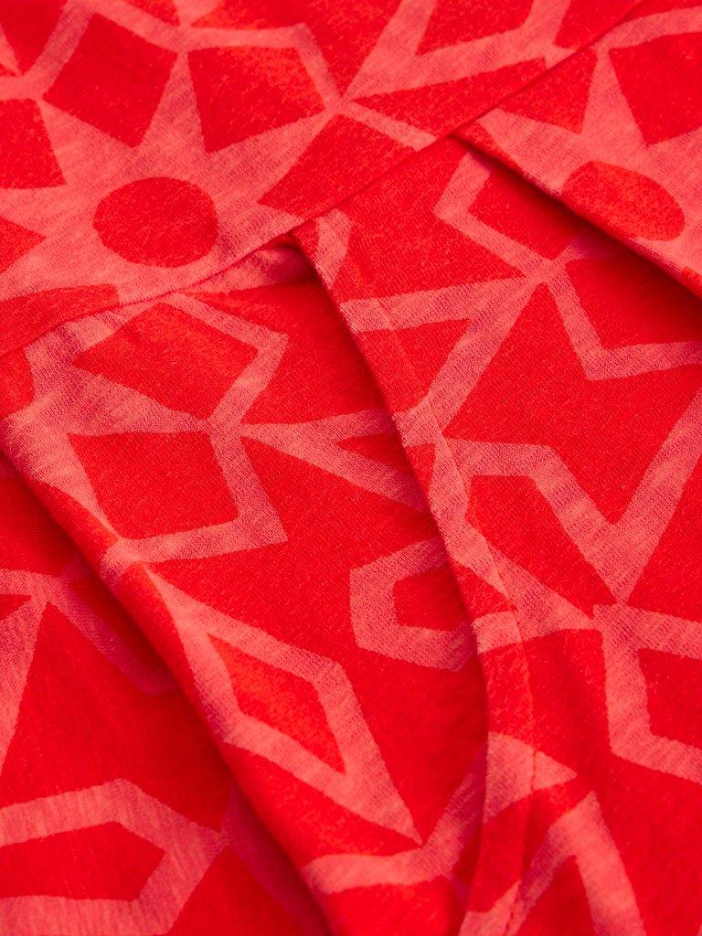 Ruby Jersey Dress in RED PR - FLAT DETAIL