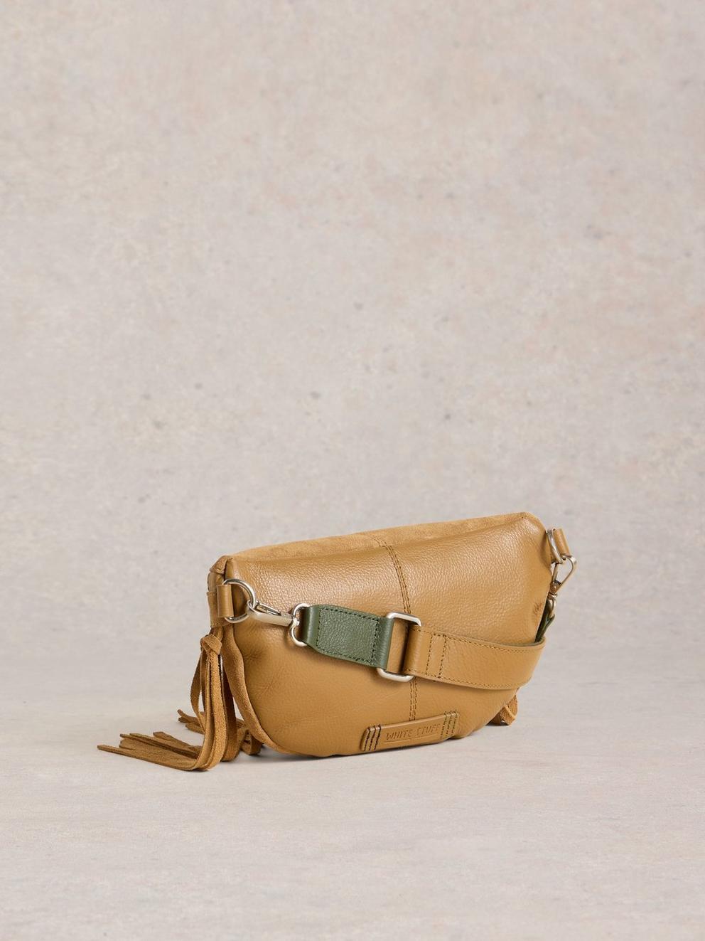 Mini Sebby Tassel Sling Bag in LIGHT TAN - FLAT BACK