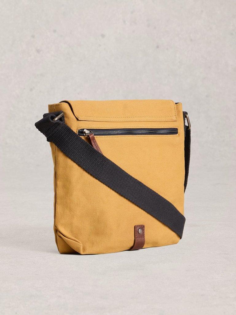 Charlie Canvas Crossbody Bag in MID CHART - FLAT BACK