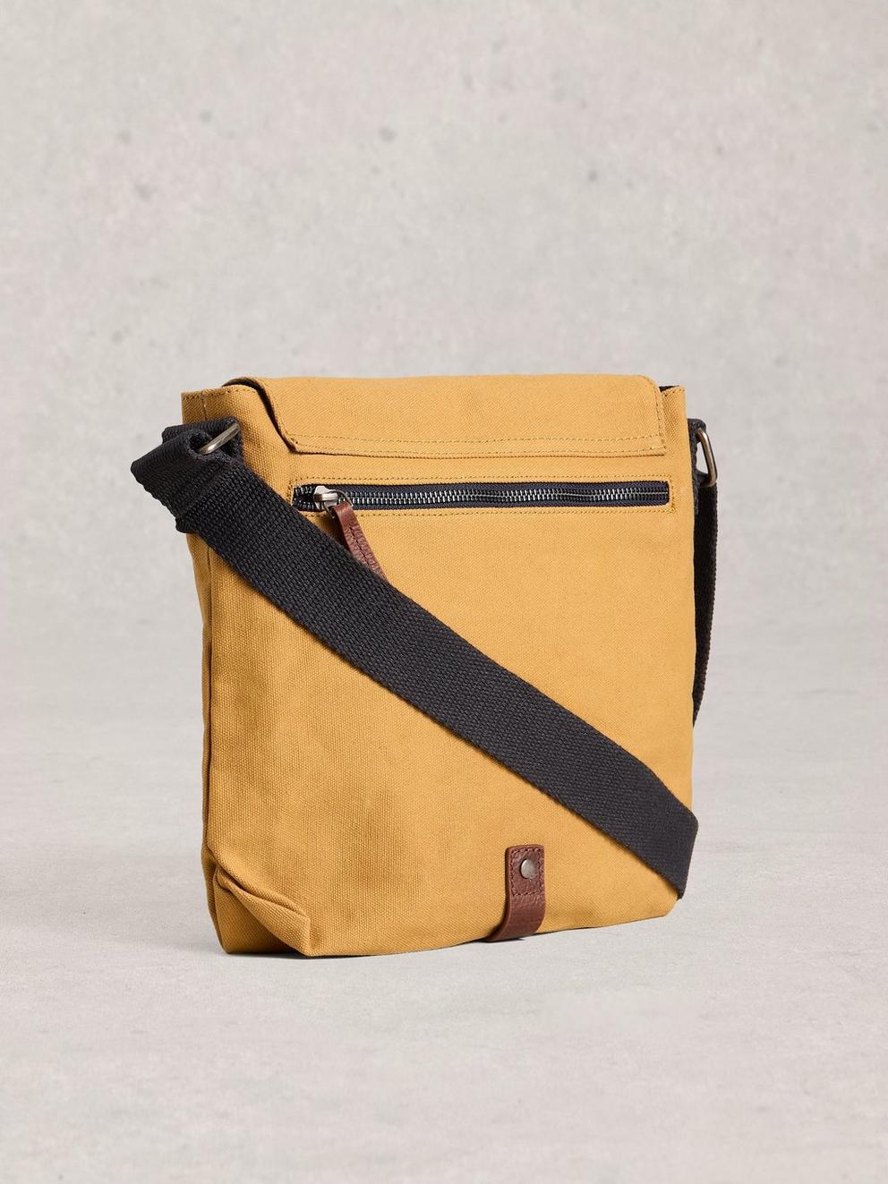 Charlie Canvas Crossbody Bag in MID CHART - FLAT BACK