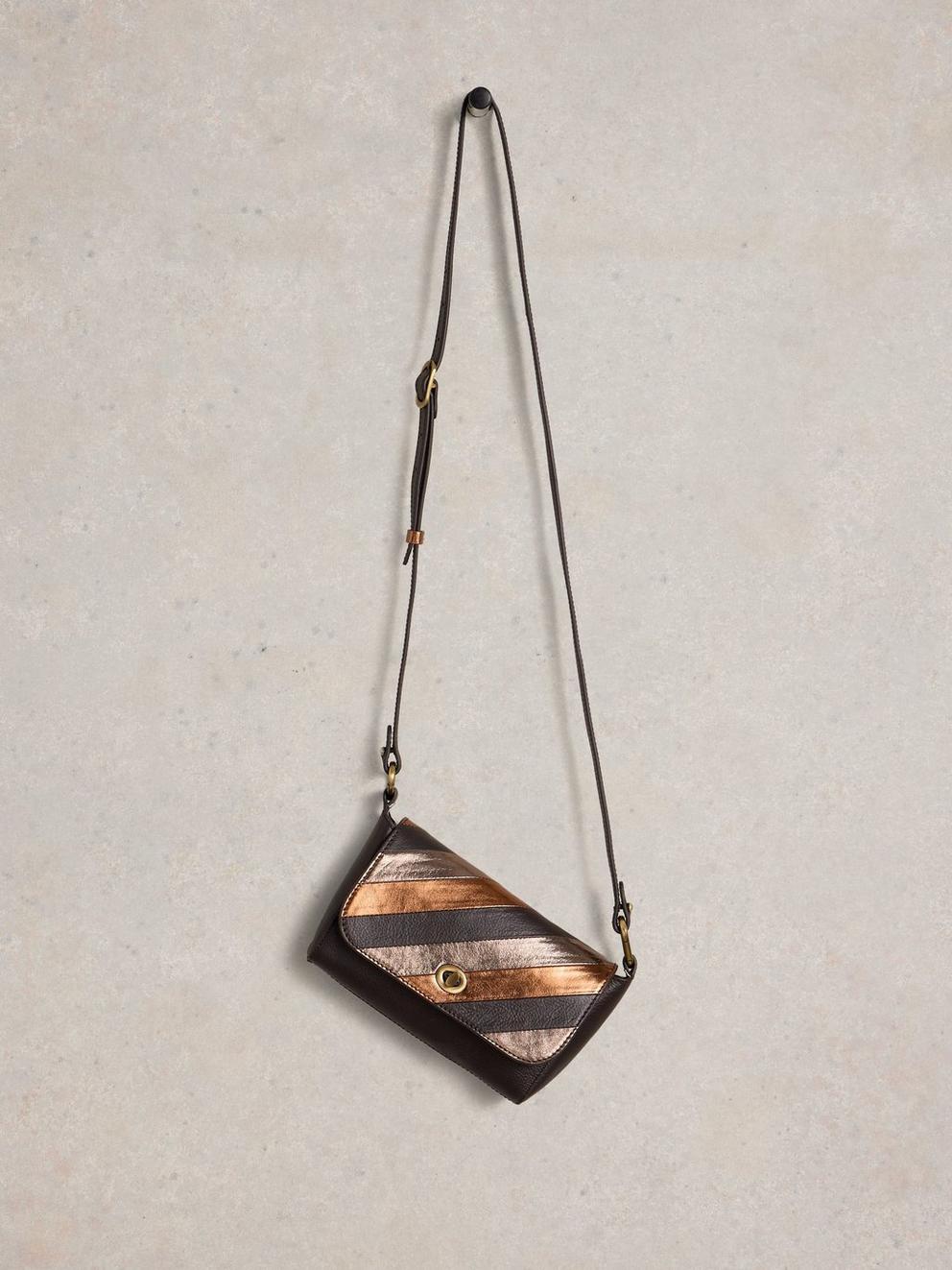 Tilly Crossbody Bag in BROWN MLT - FLAT FRONT
