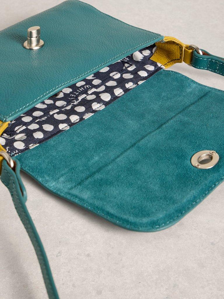 Tilly Crossbody Bag in DK TEAL - FLAT DETAIL