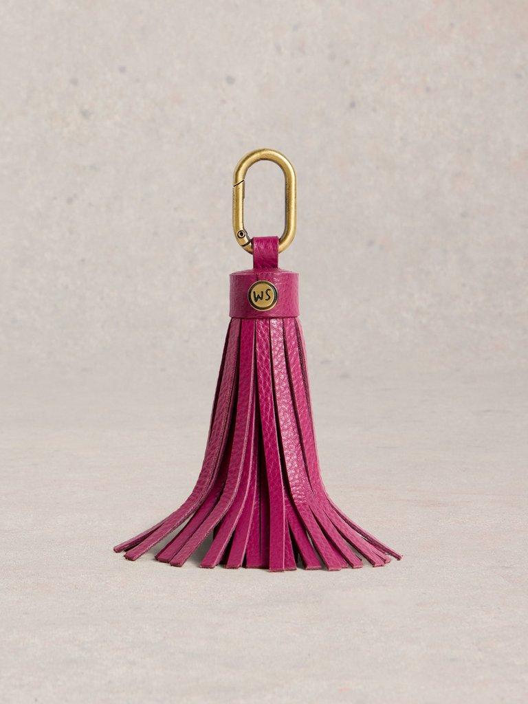 Tassel Keyring in BRT PINK - FLAT FRONT