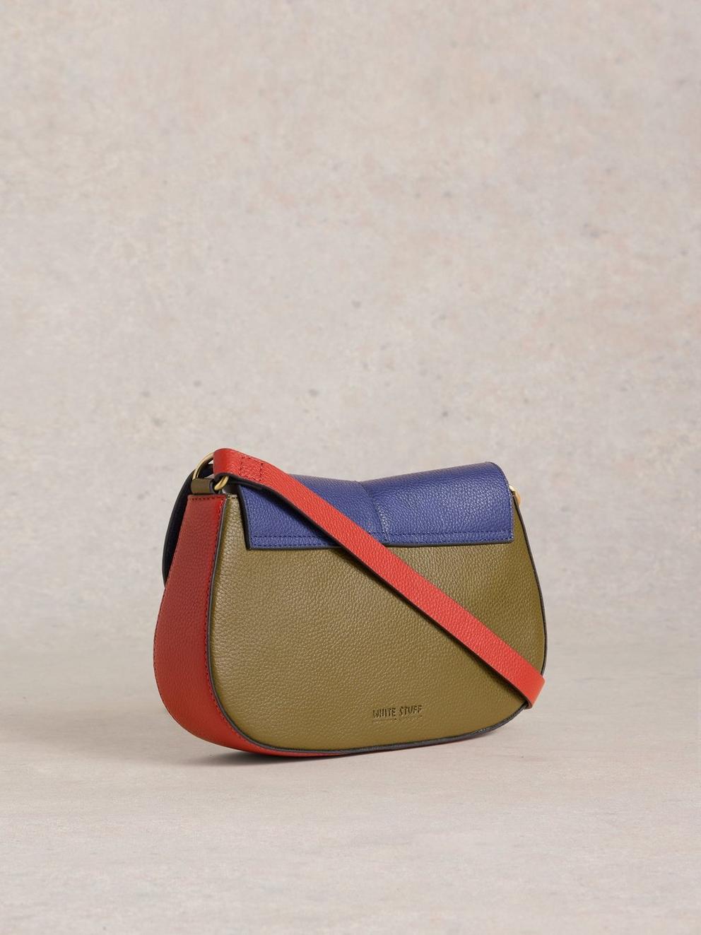 Silvy Lock Crossbody Bag in BLUE MLT - FLAT BACK