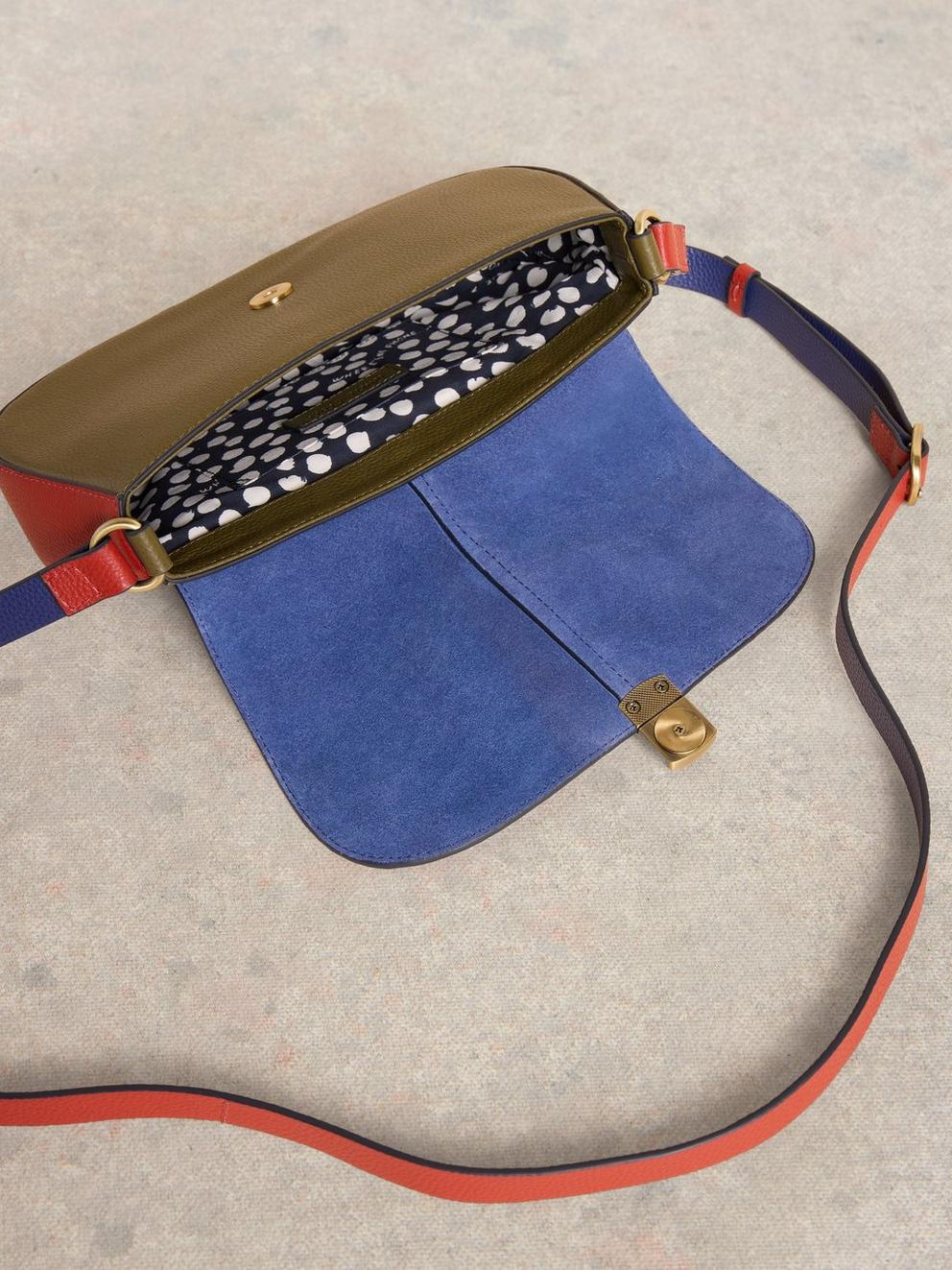 Silvy Lock Crossbody Bag in BLUE MLT - FLAT DETAIL