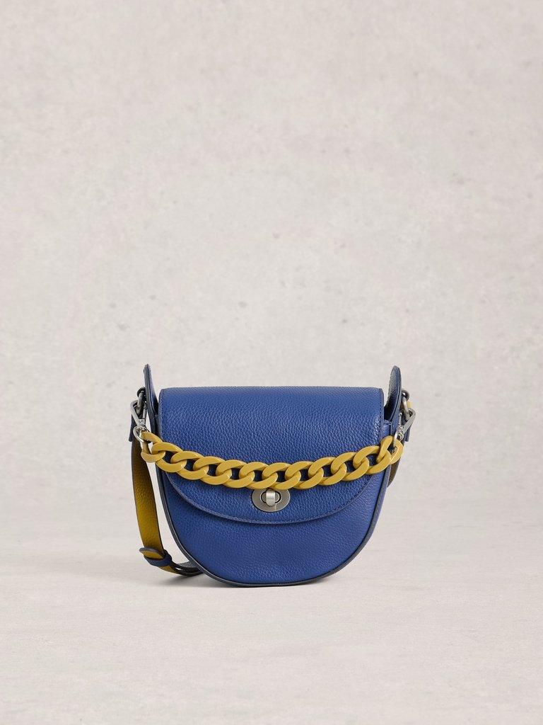 Sasha Saddle Bag in MID BLUE - LIFESTYLE