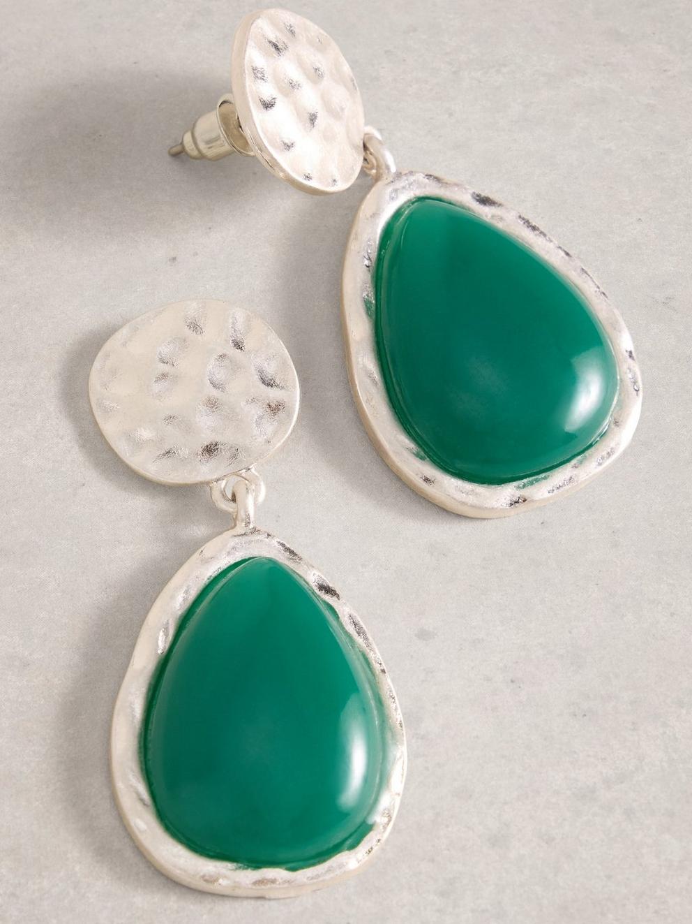 Pine Statement Earring  in GREEN MLT - FLAT DETAIL