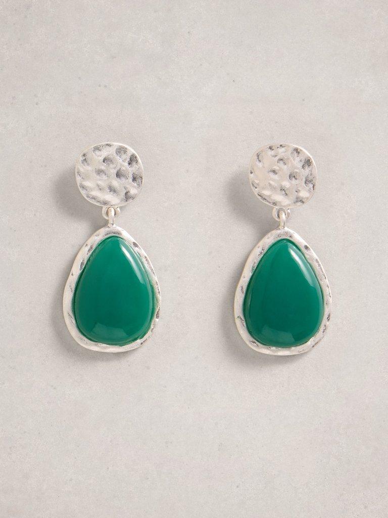 Pine Statement Earring  in GREEN MLT - FLAT FRONT