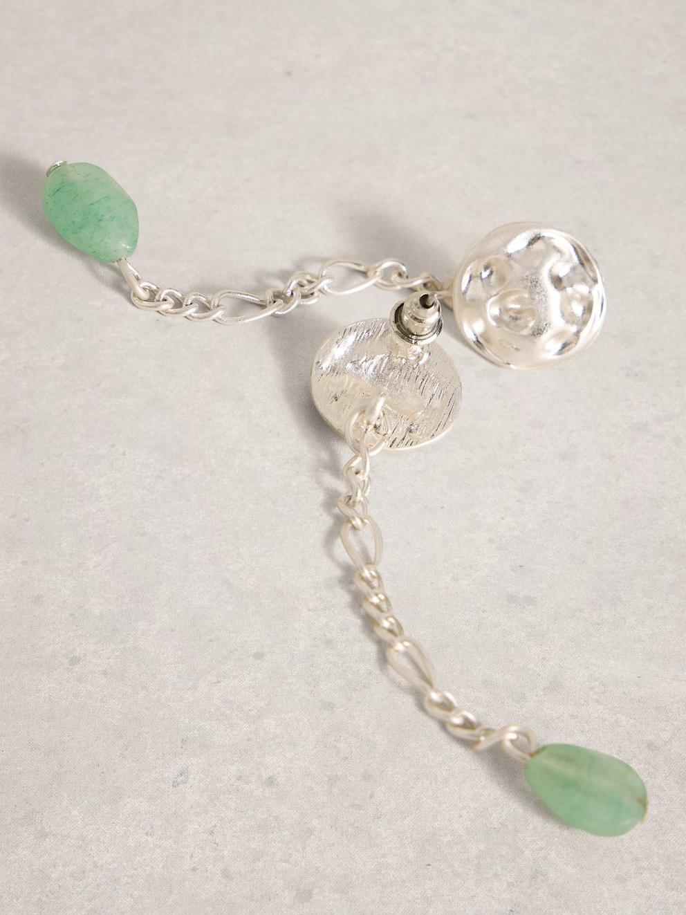 Lily Long  Drop Earring in GREEN MLT - FLAT DETAIL