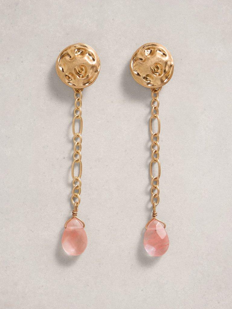 Lily Long  Drop Earring in ORANGE MLT - FLAT FRONT