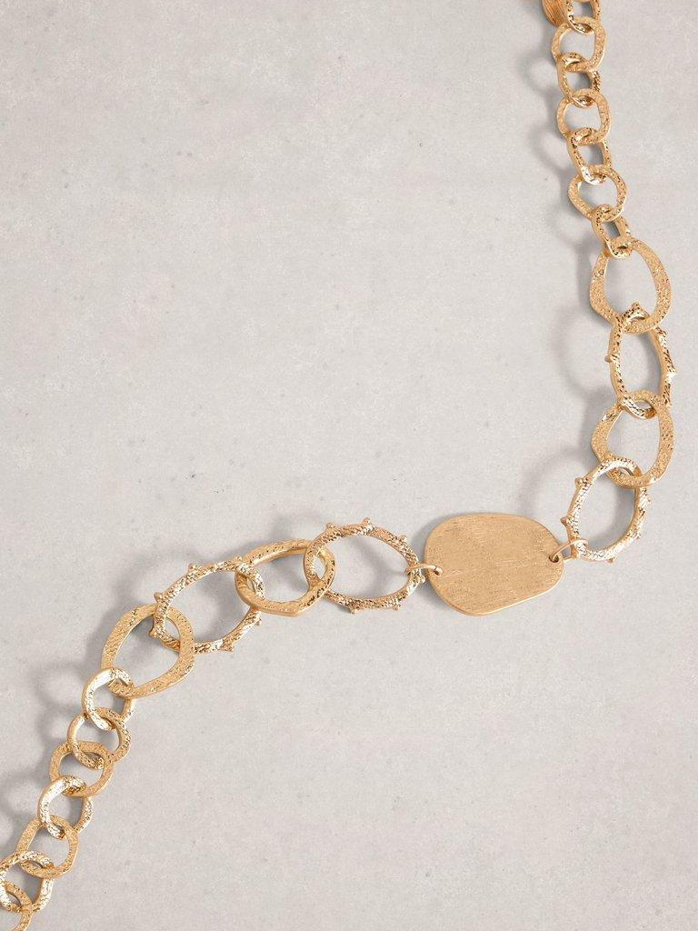 Rilley Textured Necklace in GLD TN MET - FLAT DETAIL