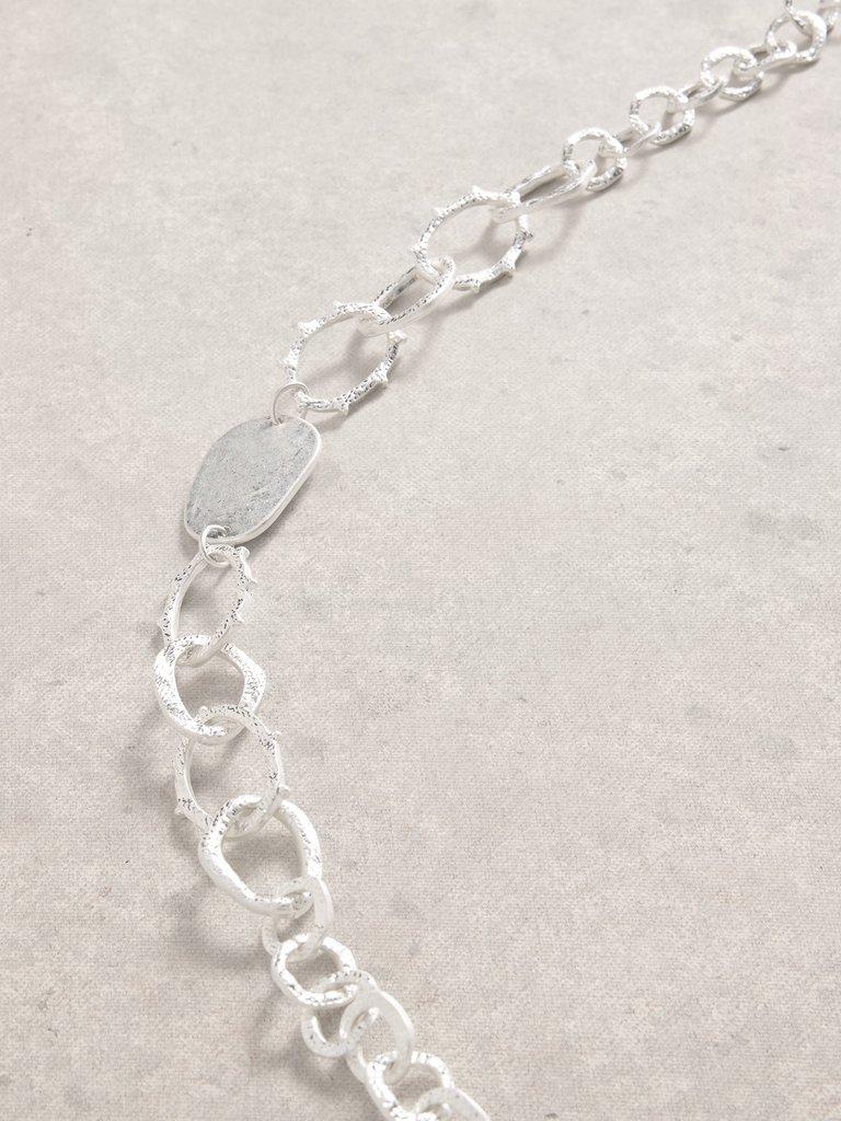 Rilley Textured Necklace in SLV TN MET - FLAT DETAIL