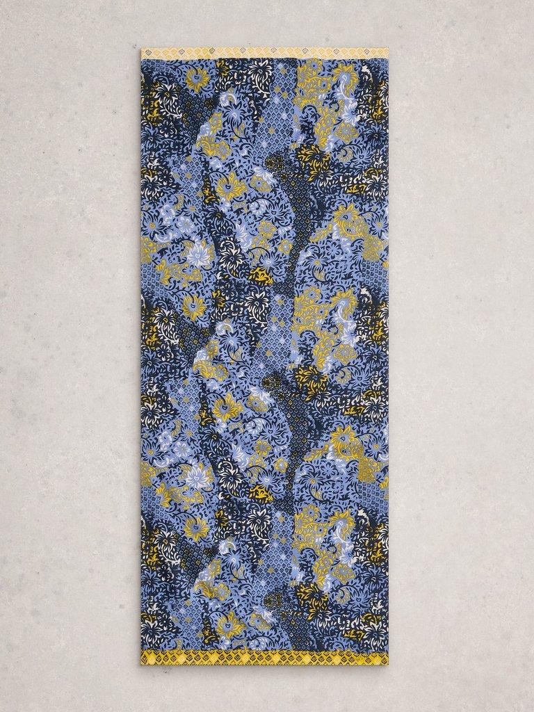 Sophie Printed Scarf in BLUE PR - FLAT BACK
