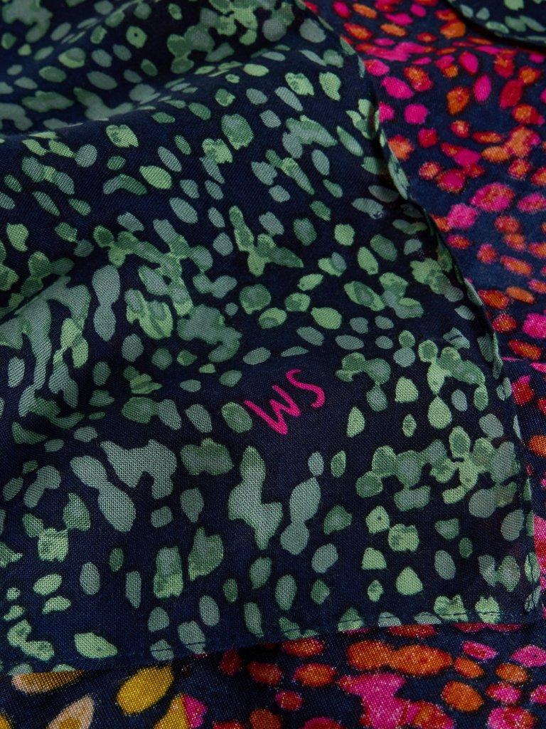 Sophie Printed Scarf in CHART MLT - FLAT DETAIL