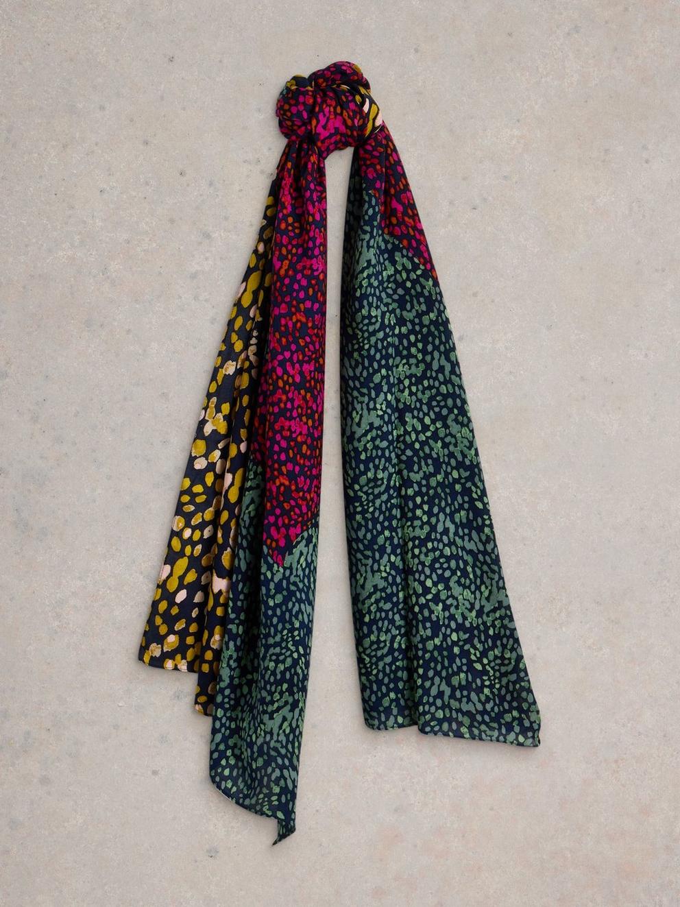 Sophie Printed Scarf in CHART MLT - FLAT FRONT