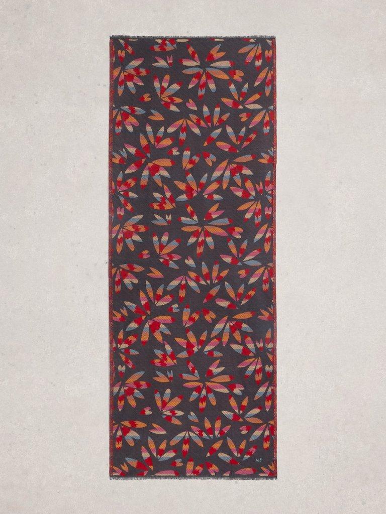 Selma Midweight Scarf in GREY MLT - FLAT BACK