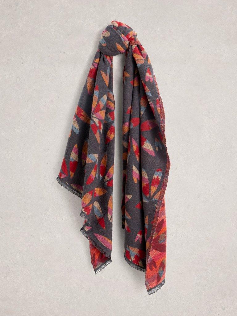 Selma Midweight Scarf in GREY MLT - FLAT FRONT