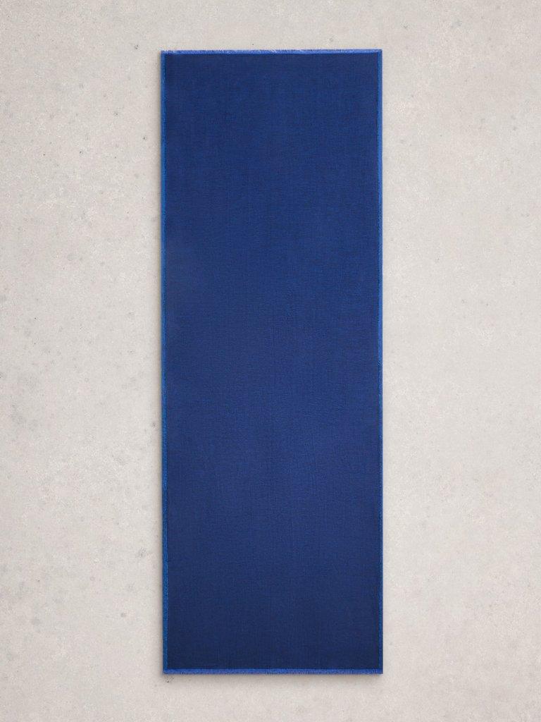 Selma Midweight Scarf in NAVY MULTI - FLAT BACK