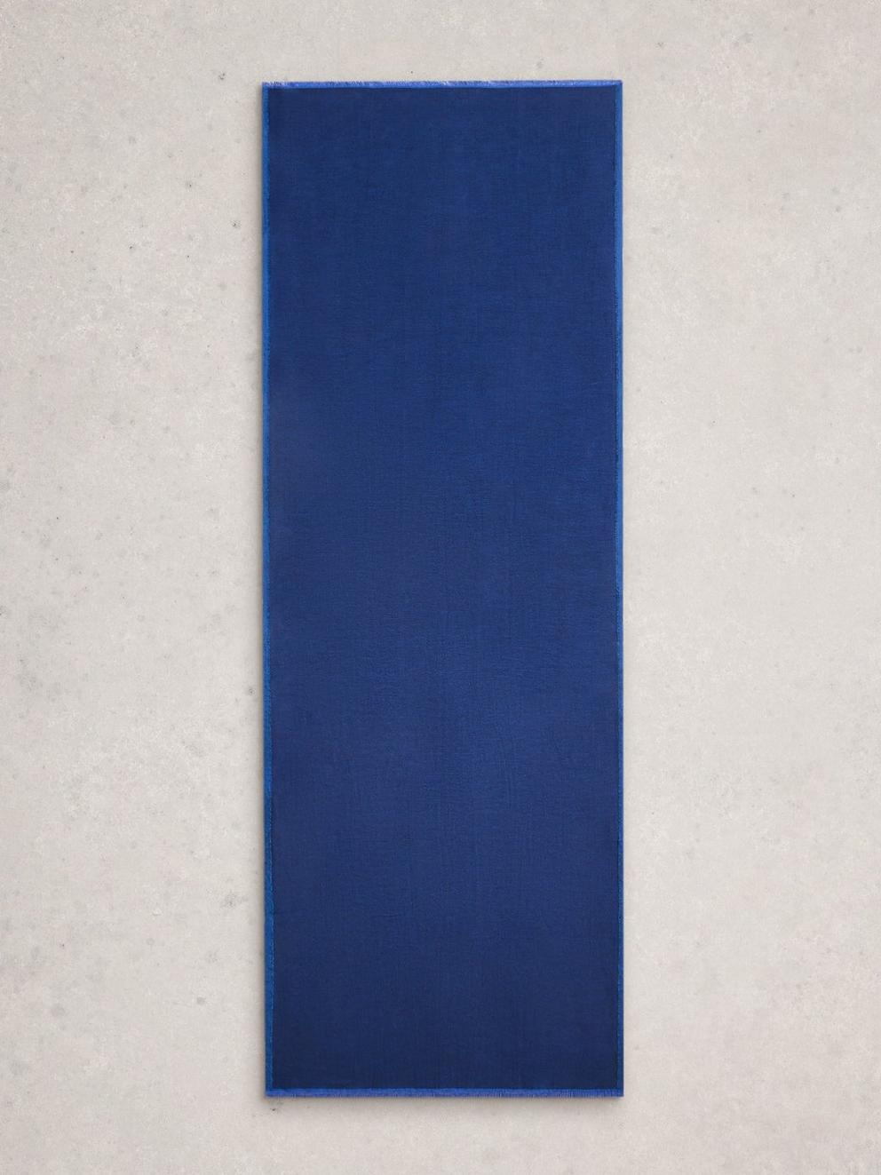 Selma Midweight Scarf in NAVY MULTI - FLAT BACK