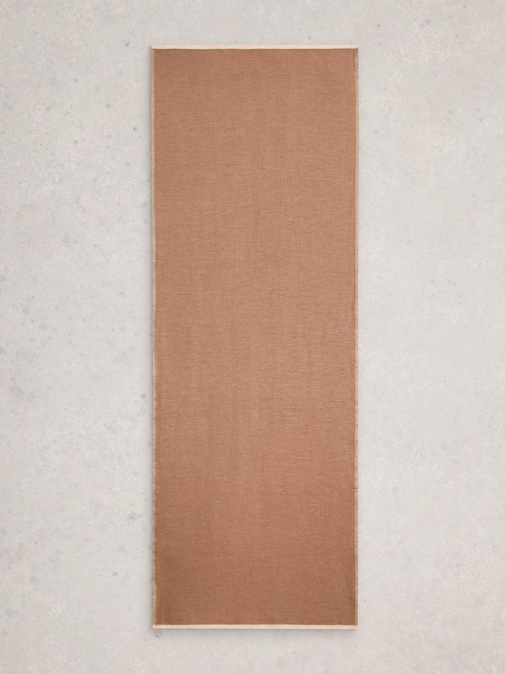 Selma Midweight Scarf in PALE IVORY - FLAT BACK