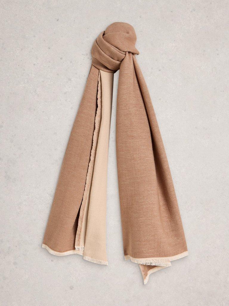 Selma Midweight Scarf in PALE IVORY - FLAT FRONT