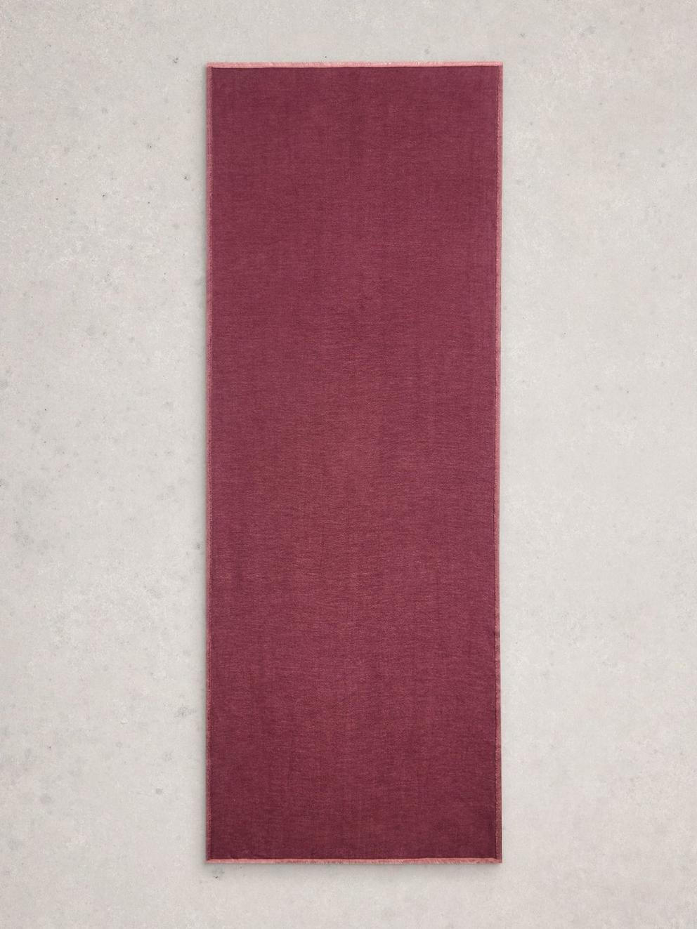 Selma Midweight Scarf in PLUM MLT - FLAT BACK