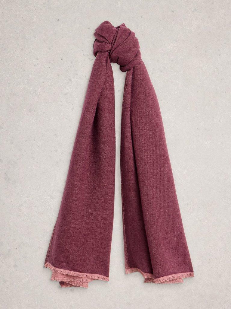 Selma Midweight Scarf in PLUM MLT - FLAT FRONT