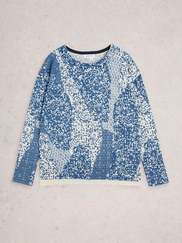 OLIVE PRINT JUMPER in BLUE PR - FLAT FRONT