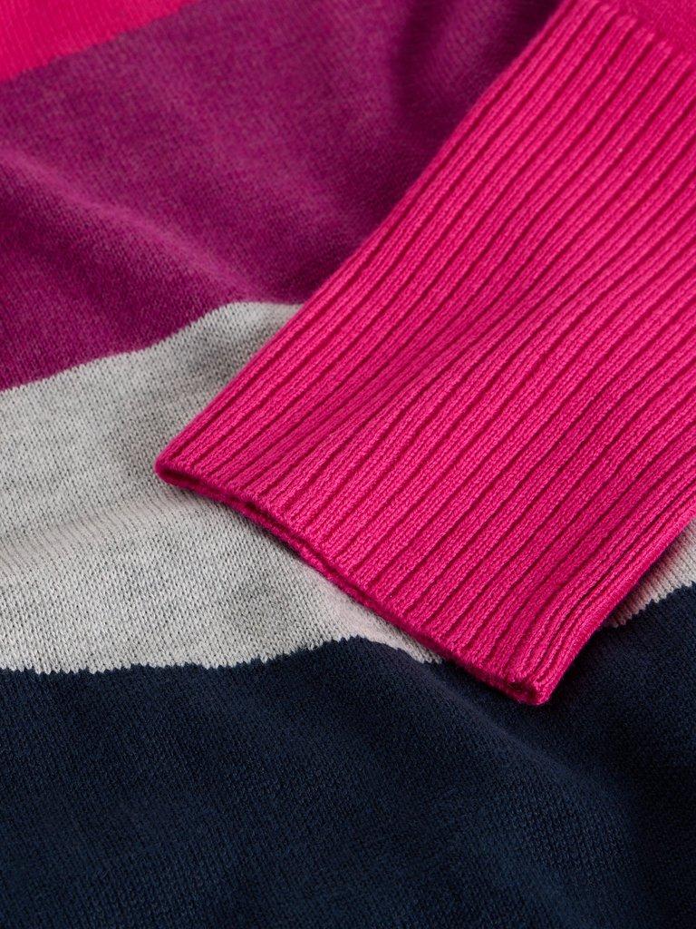 OLIVE COLOURBLOCK JUMPER in PLUM MLT - FLAT DETAIL