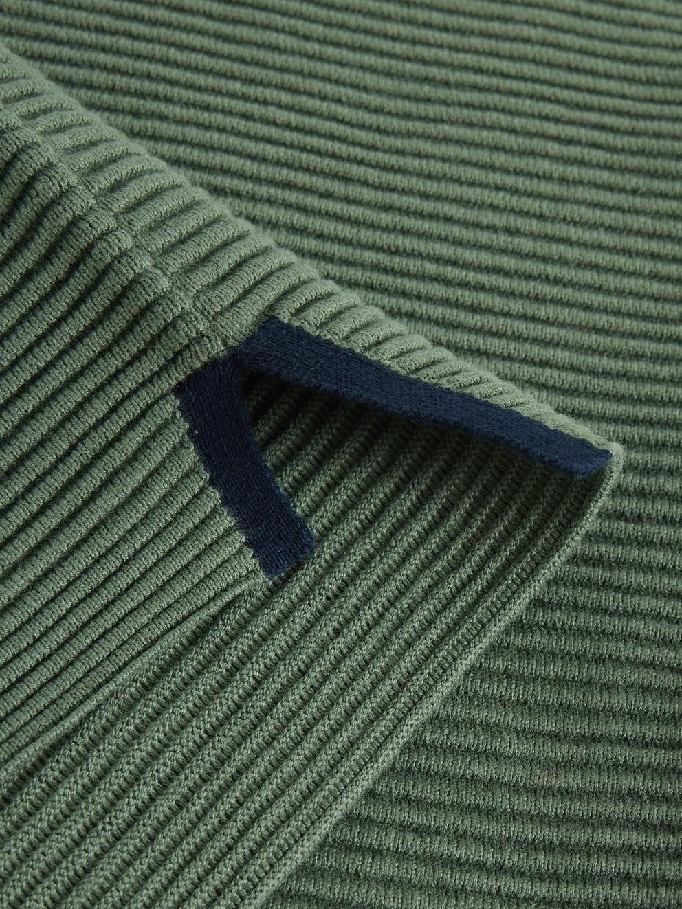 JANA LONG SLEEVE JUMPER in KHAKI GRN - FLAT DETAIL