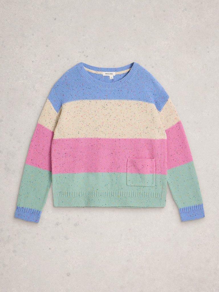 VICTORIA STRIPED JUMPER in NAT MLT - FLAT FRONT