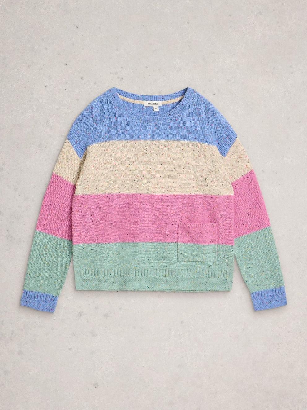 VICTORIA STRIPED JUMPER in NAT MLT - FLAT FRONT