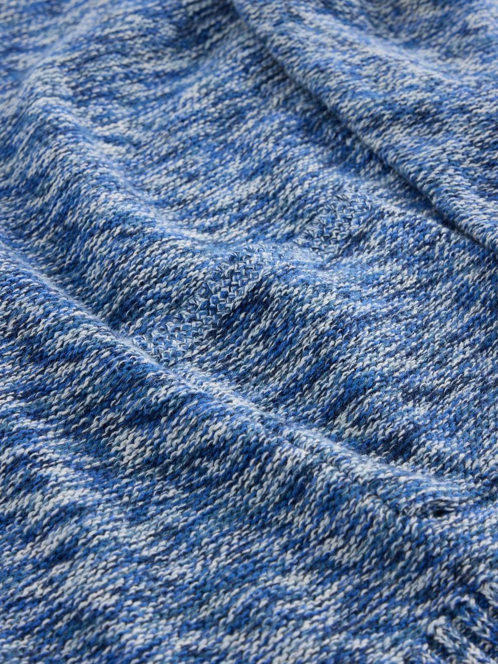 VICTORIA JUMPER in BLUE MLT - FLAT DETAIL