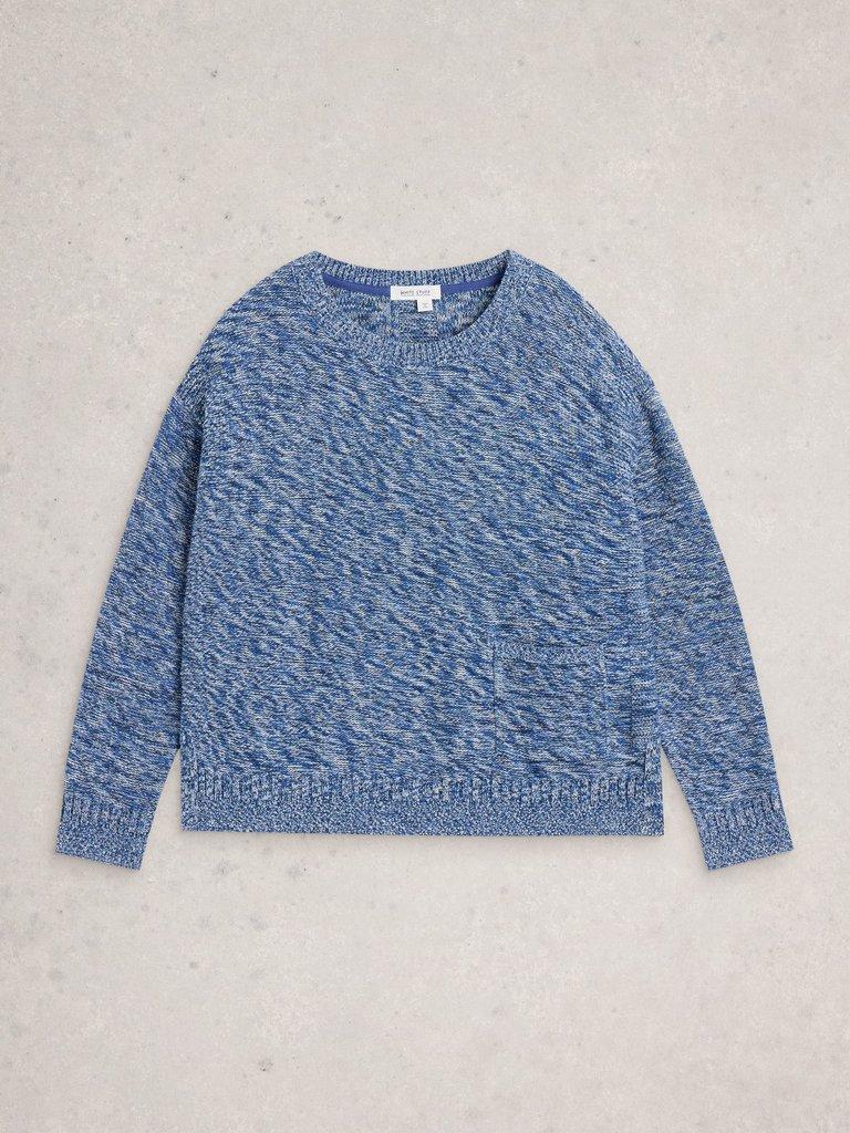 VICTORIA JUMPER in BLUE MLT - FLAT FRONT