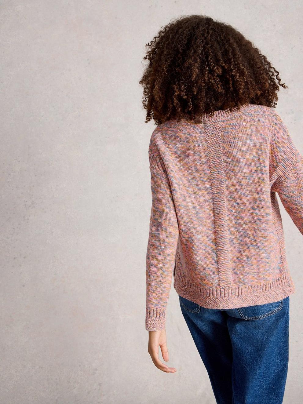 VICTORIA JUMPER in PINK MLT - MODEL BACK